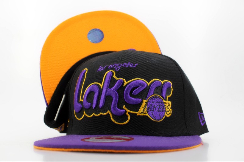 Los Angeles Lakers Black Snapback Hat QH